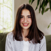 home 13 beautiful smiling caucasian girl sitting at green 2021 11 11 02 12 54 utc